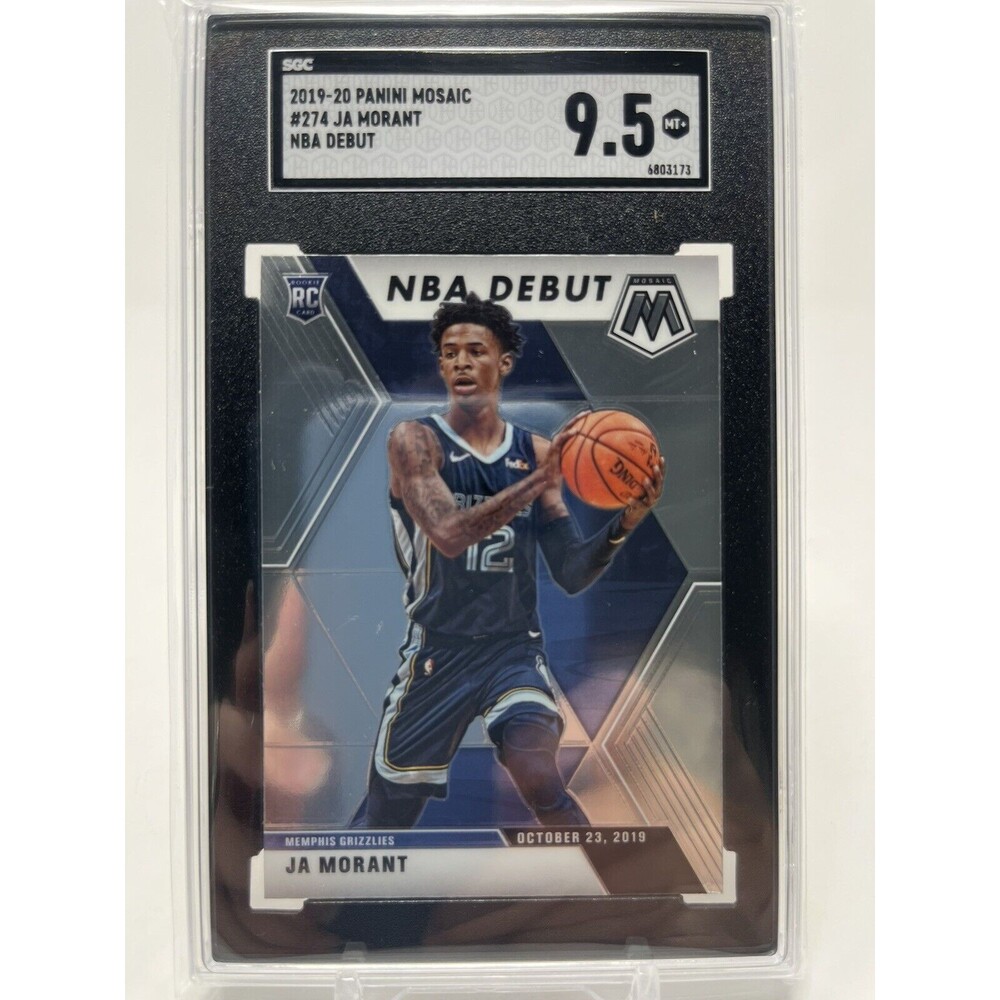 Ja Morant 2019 Panini Mosaic NBA Debut SGC 9.5 Grizzlies #274 - Picture 1 of 2